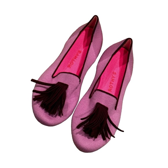 Rothy's The Merino Wool Tassel Slip On Loafer Flat Lavender Size W7 NWOB - Picture 2 of 8